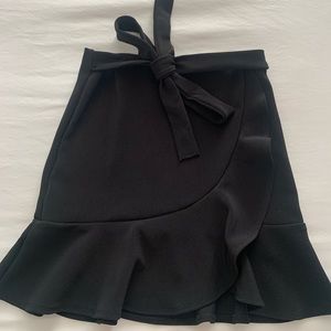 Black mini skirt